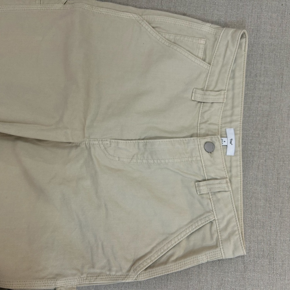 TNA Straight Leg Pants in Beige